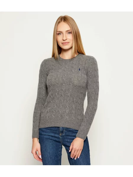 POLO RALPH LAUREN De lână pulover JULIANNA cu adaos de cașmir gri