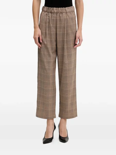 Cropp pantaloni Sisley în carouri maro