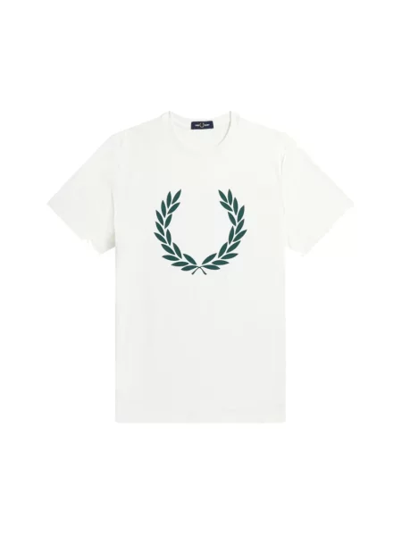 Koszulka Fred Perry z nadrukiem biała