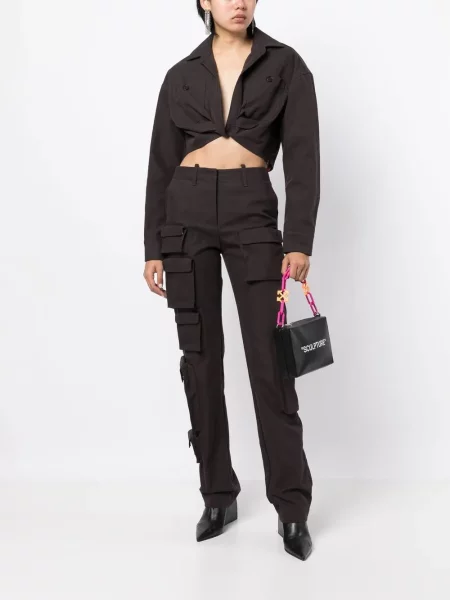 Cargo kalhoty Off-white bílé