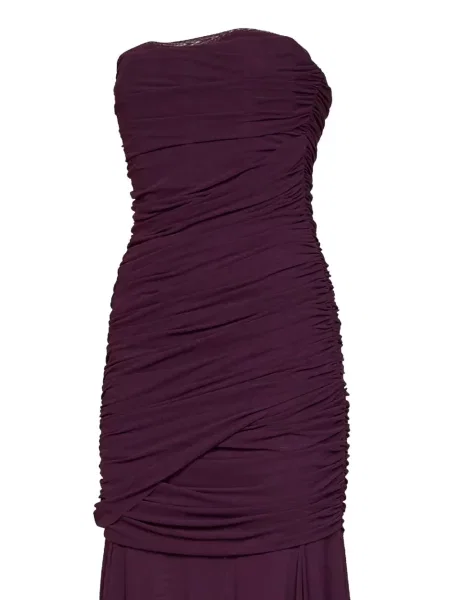Rochie maxi Amen fără bretele violet