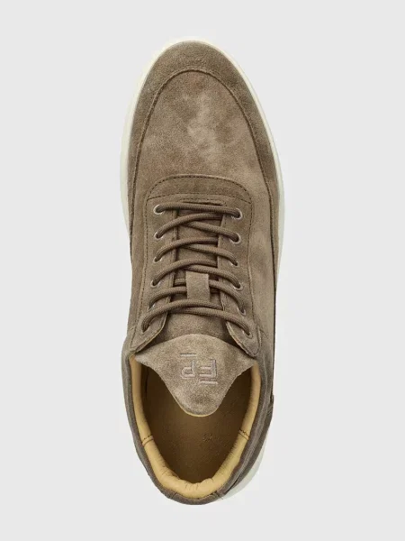 Замшевые кроссовки Filling Pieces бежевые