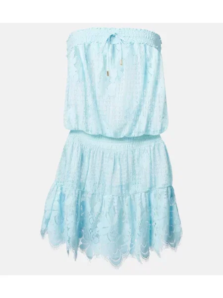 Sutien Melissa Odabash din dantelă albastru