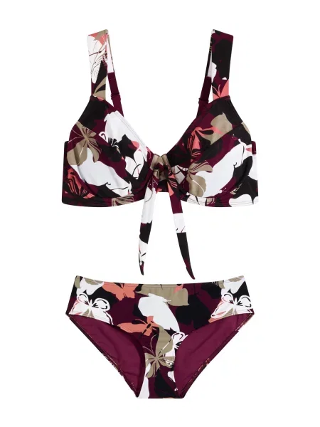 Bonprix Costum de baie două piese mov zmeură / mai multe culori