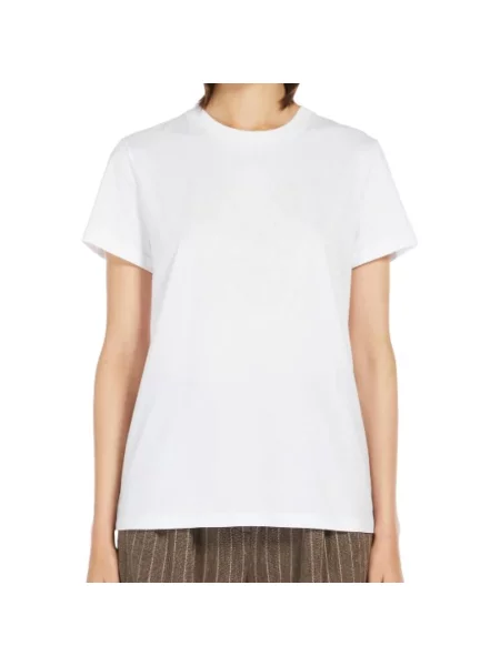 Koszulka Max Mara z kamieniami biała