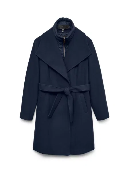 VERO MODA Palton de primăvară-toamnă închis albastru