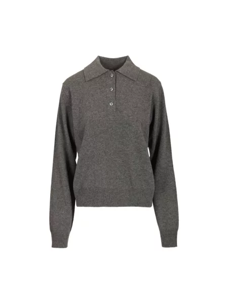 Koszulka polo Maison Margiela wełniana szara