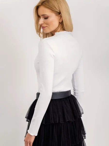Bluză Fashionhunters alb