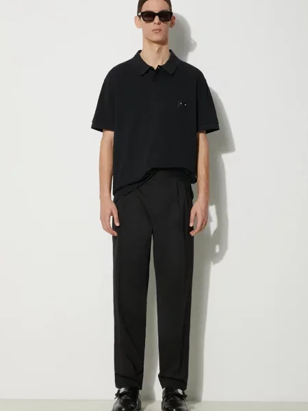 Поло Neil Barrett Loose Pierced Nipple Polo однотонне чорний