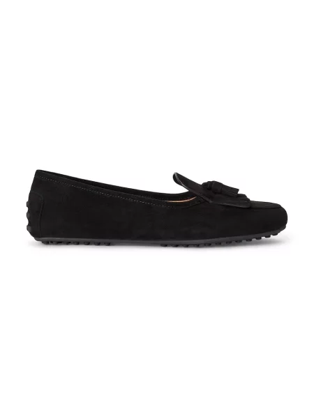 Lauren Ralph Lauren mocasini pentru femei din piele întoarsă Tayte Klt negru