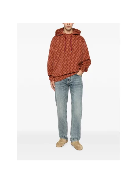 Bluza z kapturem Emporio Armani z kapturem czerwona