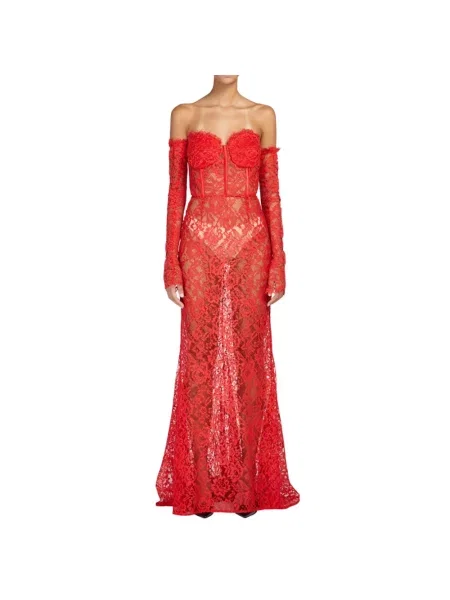 Sukienka maxi Doris S elegancka czerwona