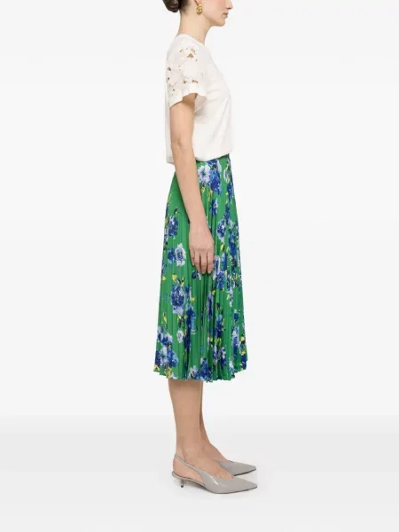 Fusta plisata Nissa plisată verde