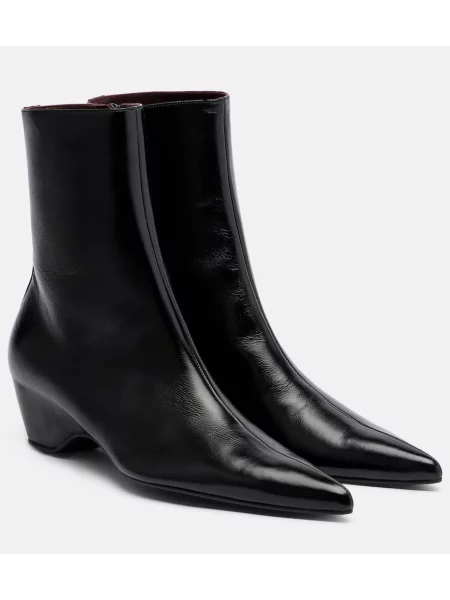 Cropp cizme scurte Khaite din piele negru