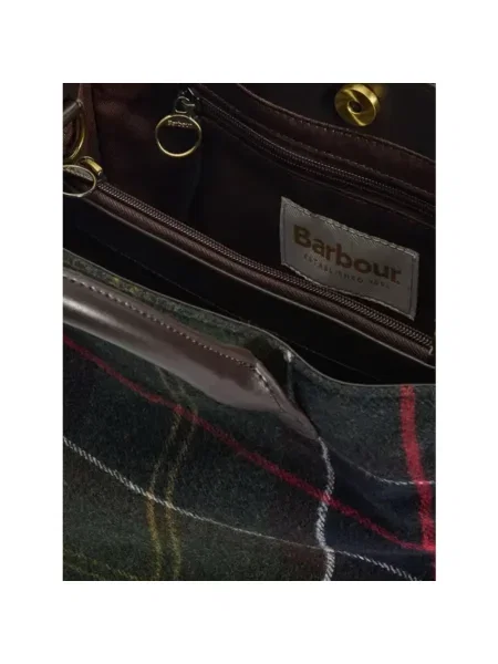 Barbour torebka z domieszką wełny zielona