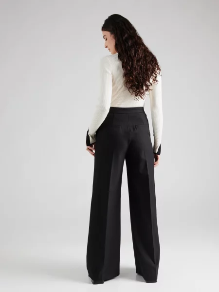 MAX&Co. pantaloni lat high waist negru