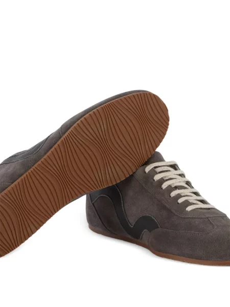 Sneakerși Lardini din piele de căprioară gri