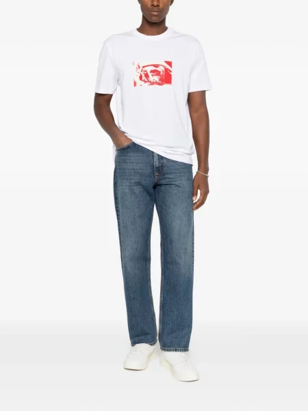 Tricou Hugo cu imagine alb
