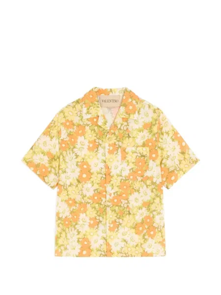 Cămașă Valentino Garavani cu model floral cu imagine galben