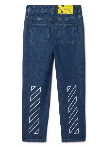 Blugi drepți copii Off-white alb