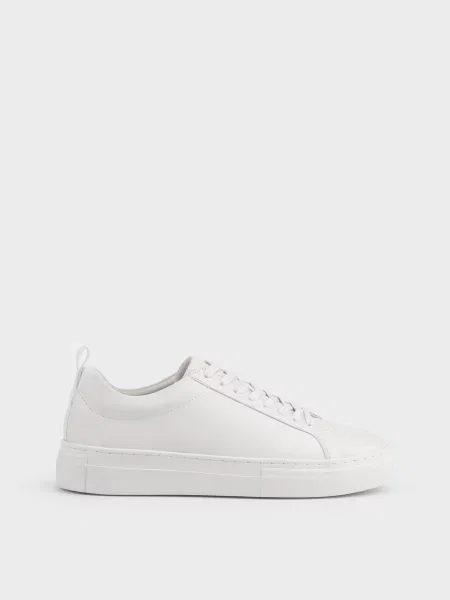 Кожаные кеды Vagabond на платформе белые