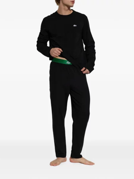 Pijamale Lacoste cu autograf negru