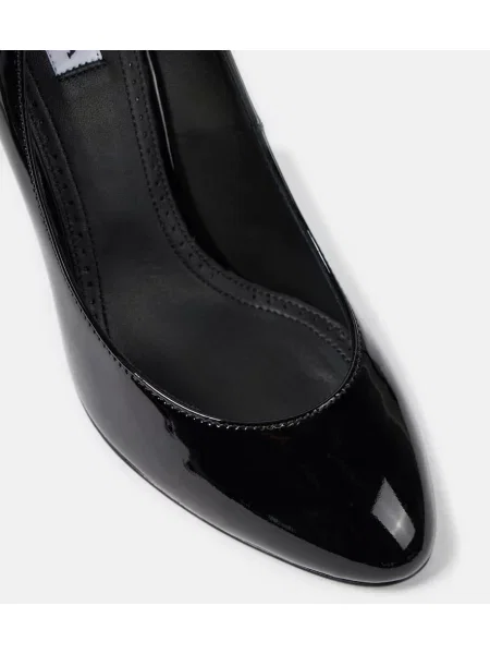 Pantofi cu toc Alaïa din piele de lac negru