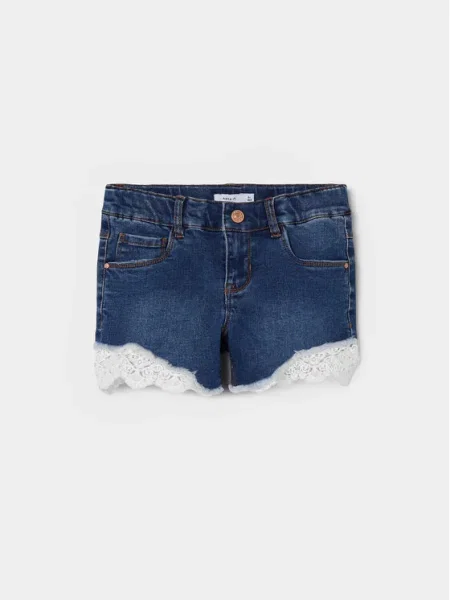 NAME IT Pantaloni scurți de blugi Bleumarin