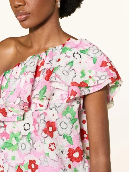 Top Essentiel Antwerp z falbankami biały