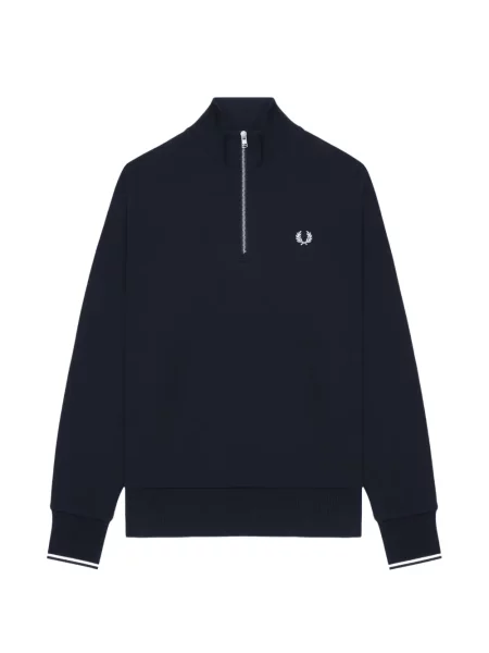 Hanorac cu fermoar Fred Perry cu broderie negru