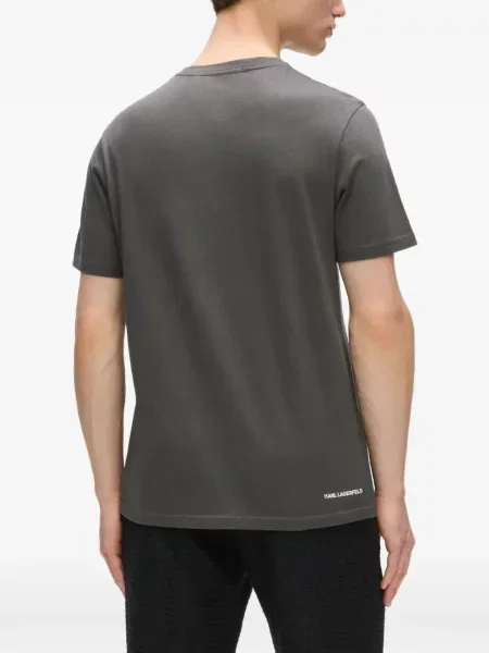Tricou Karl Lagerfeld cu autograf gri