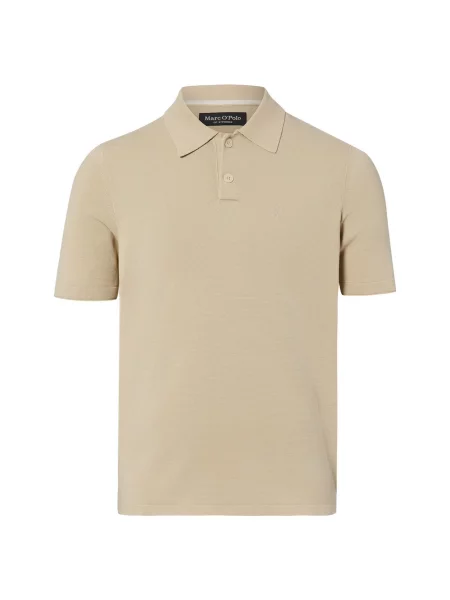 Marc O'polo Dzianinowa Koszulka Polo beige beżowe