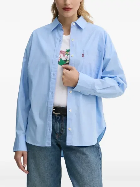 Curea Levi's® cu broderie cu cataramă cu dungi albastru