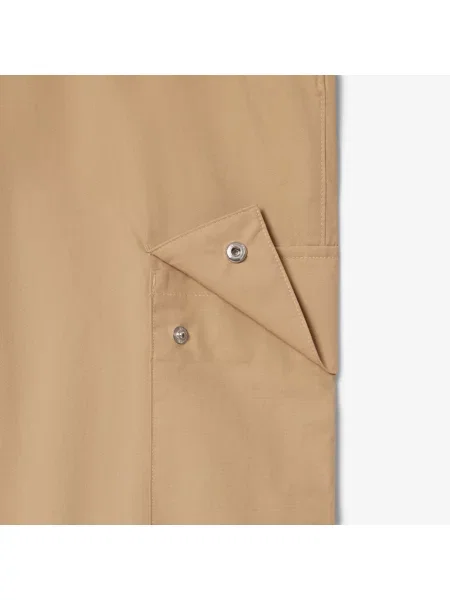 Lacoste Lekkie Spodnie Cargo Regular Fit beżowy