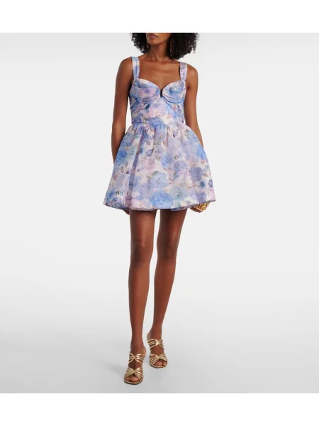 Rochie Zimmermann de in cu model floral drapată
