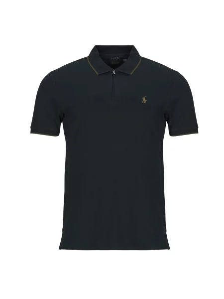 Raztegniti polo majica Polo Ralph Lauren s kratkimi rokavi črna
