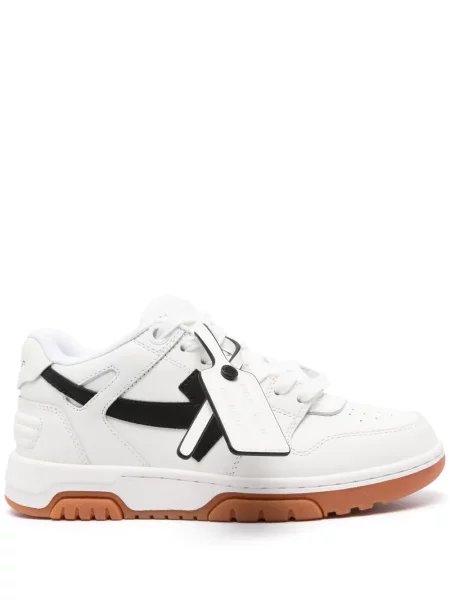 Sneakerși Off-white cu șireturi din dantelă business alb