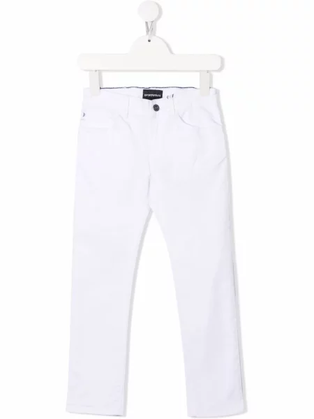 Jeansy dziecięce Emporio Armani białe