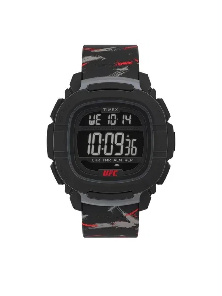 Lniany zegarek Timex czarny