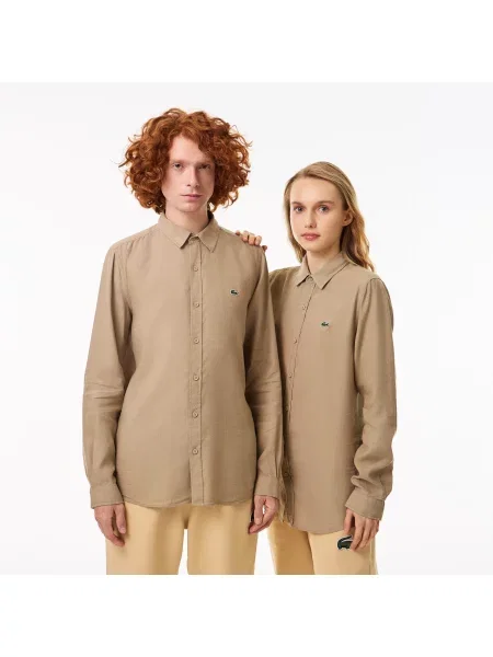 Рубашка Lacoste бежевая
