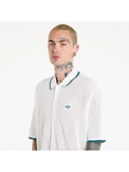 Плетена риза Adidas Originals бяло