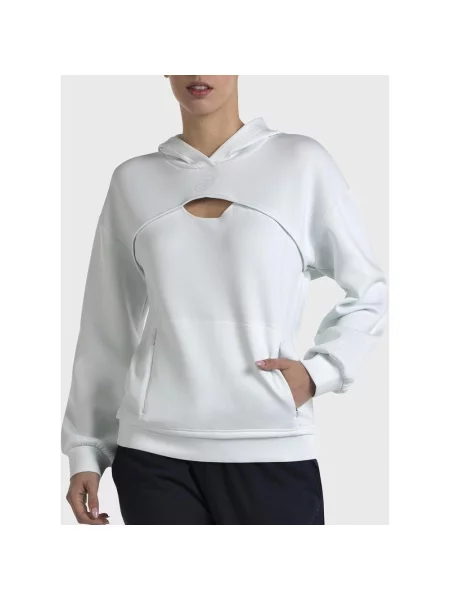 Bluza z kapturem Bullpadel Emiran lodowy XS biały