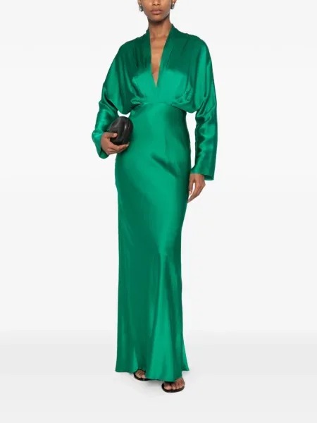 Rochie Forte_forte din satin verde