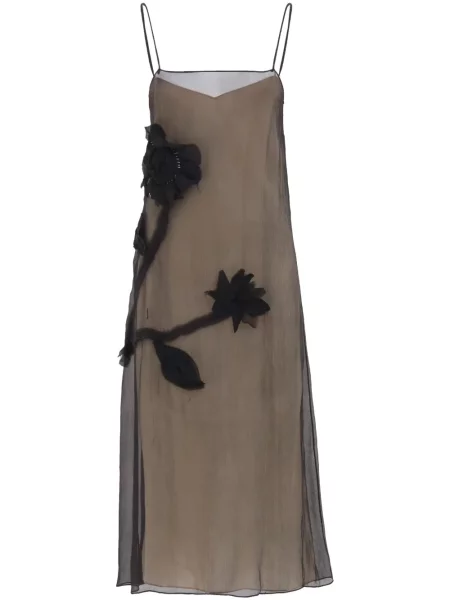 Rochie Marni cu model floral de costum negru