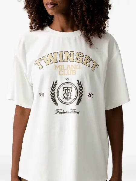 Tricou Twinset cu imagine alb