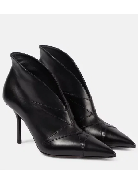Cizme scurte Alaïa din piele negru