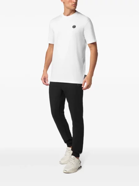 Tricou Plein Sport cu dungi de tigru alb