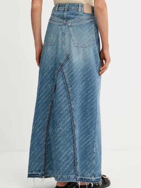 BOSS Orange farmer szoknya maxi egyenes kék