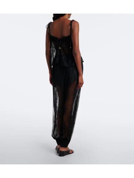 Pantaloni Bananhot din dantelă negru