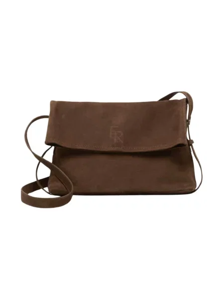 Torebka Etrier z nubuku brązowa